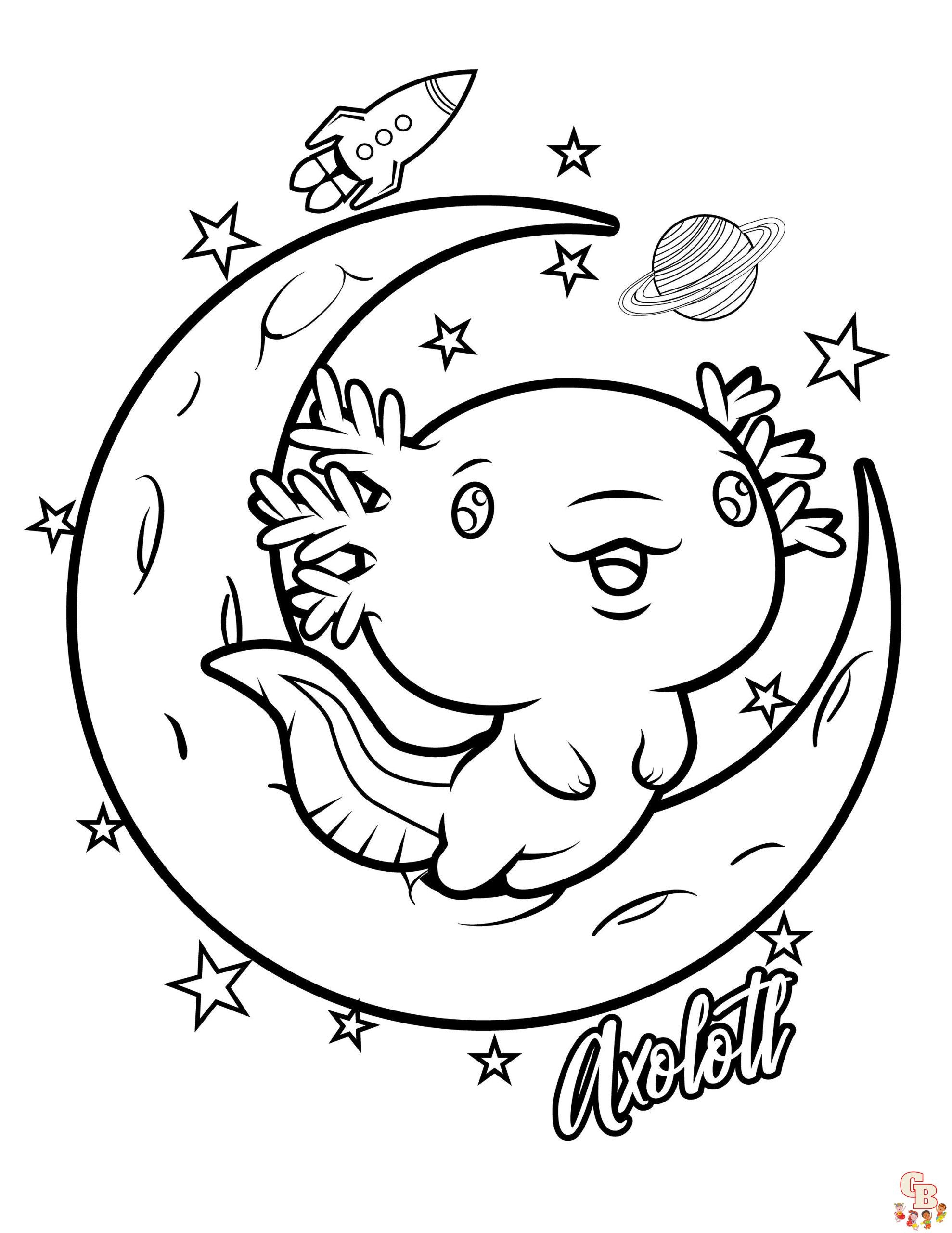 axolotl coloring sheet printable