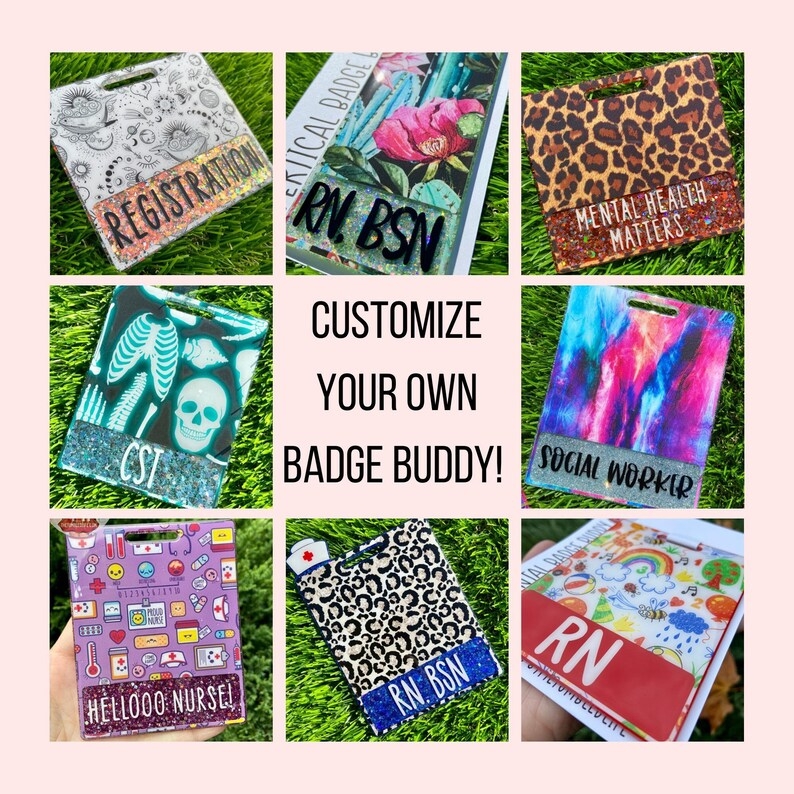 Badge Buddy Build Your Own Custom Badge Buddy Personalized Etsy