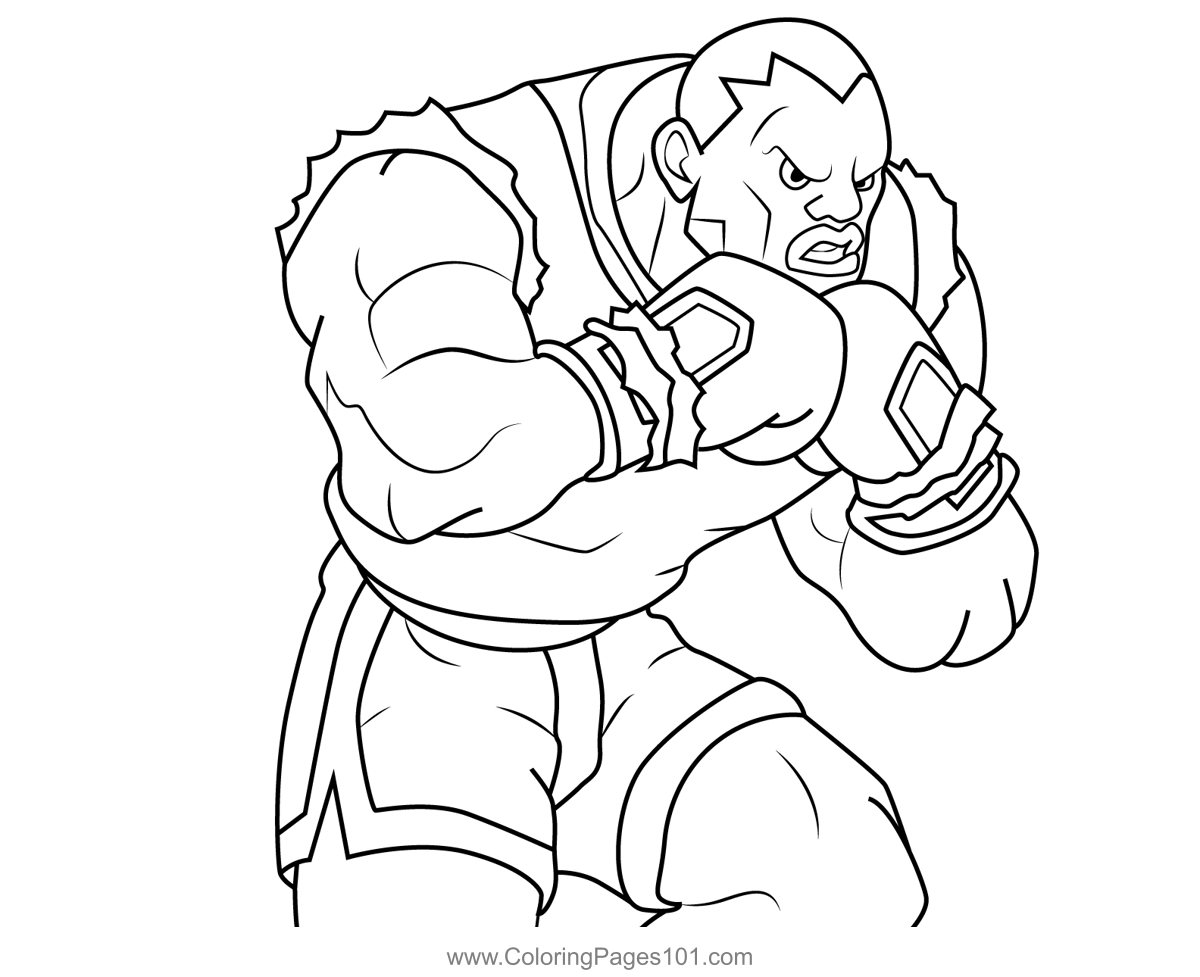 Balrog Street Fighter Coloring Page For Kids Free Street Fighter 