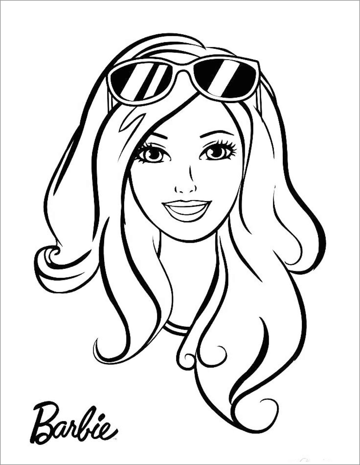 free coloring pictures of Barbie