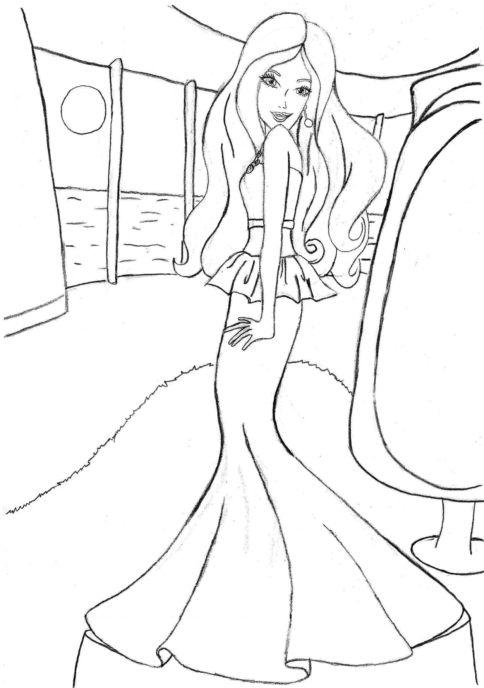 free printable coloring pages Barbie