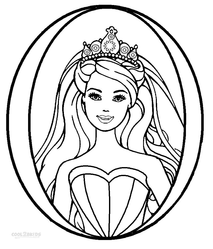 Beautiful Barbie Princess Coloring Pages Free Coloring Sheets For Girls 