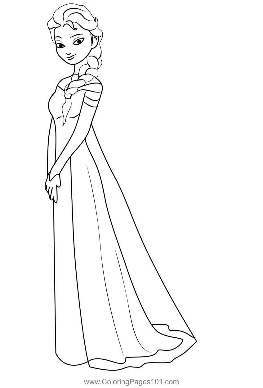Elsa from frozen coloring pages