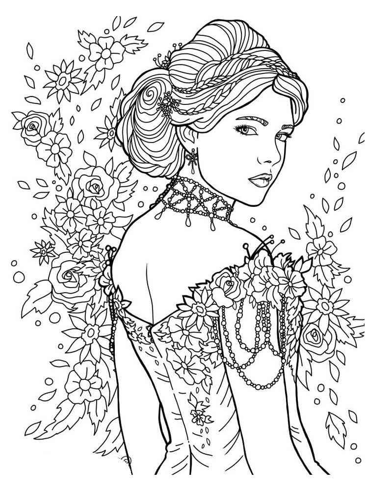 beautiful girl coloring pages printable