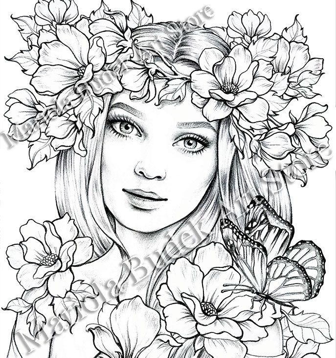 free beautiful girl coloring pages