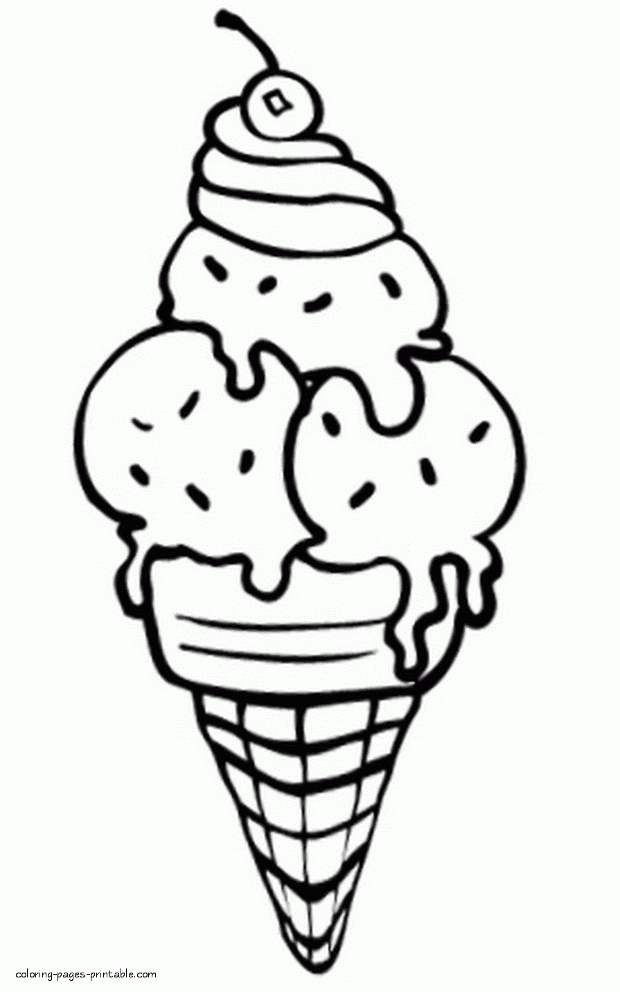 Beautiful Ice Cream Coloring Page COLORING PAGES PRINTABLE COM