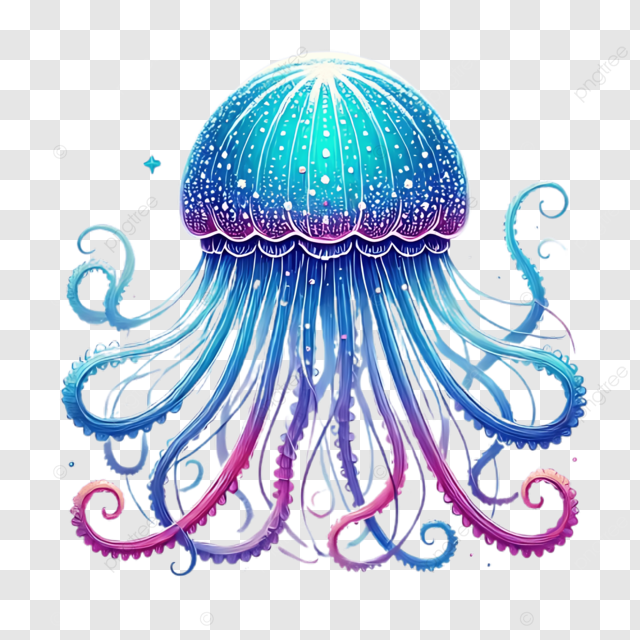 Beautifully Detailed Jellyfish Artwork Vibrant Jellyfish Illustration 
