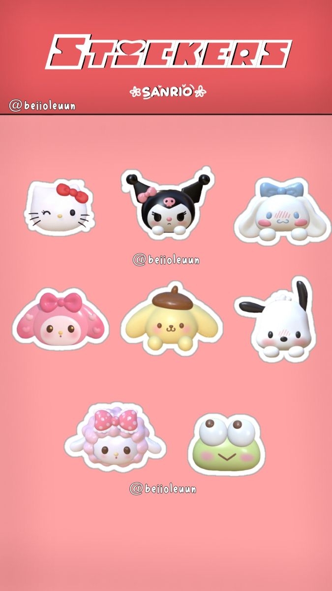 Beiioleuun Korean Stickers Sanrio Printables Save Quick Free 