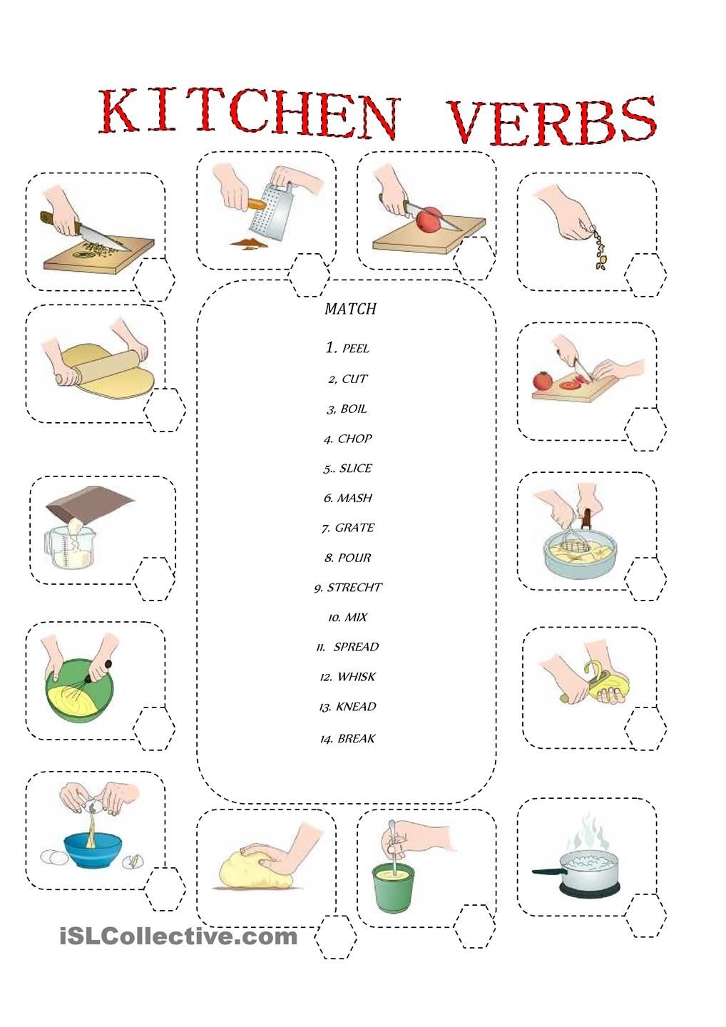 free printable cooking worksheets pdf