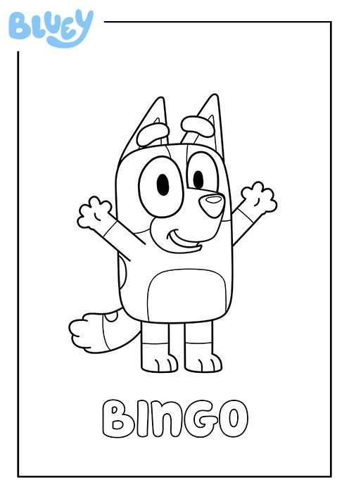 bluey character coloring pages