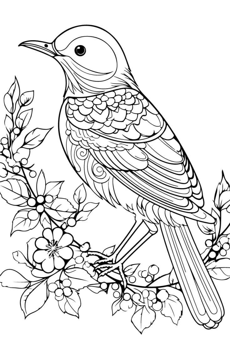 beautiful bird coloring pages