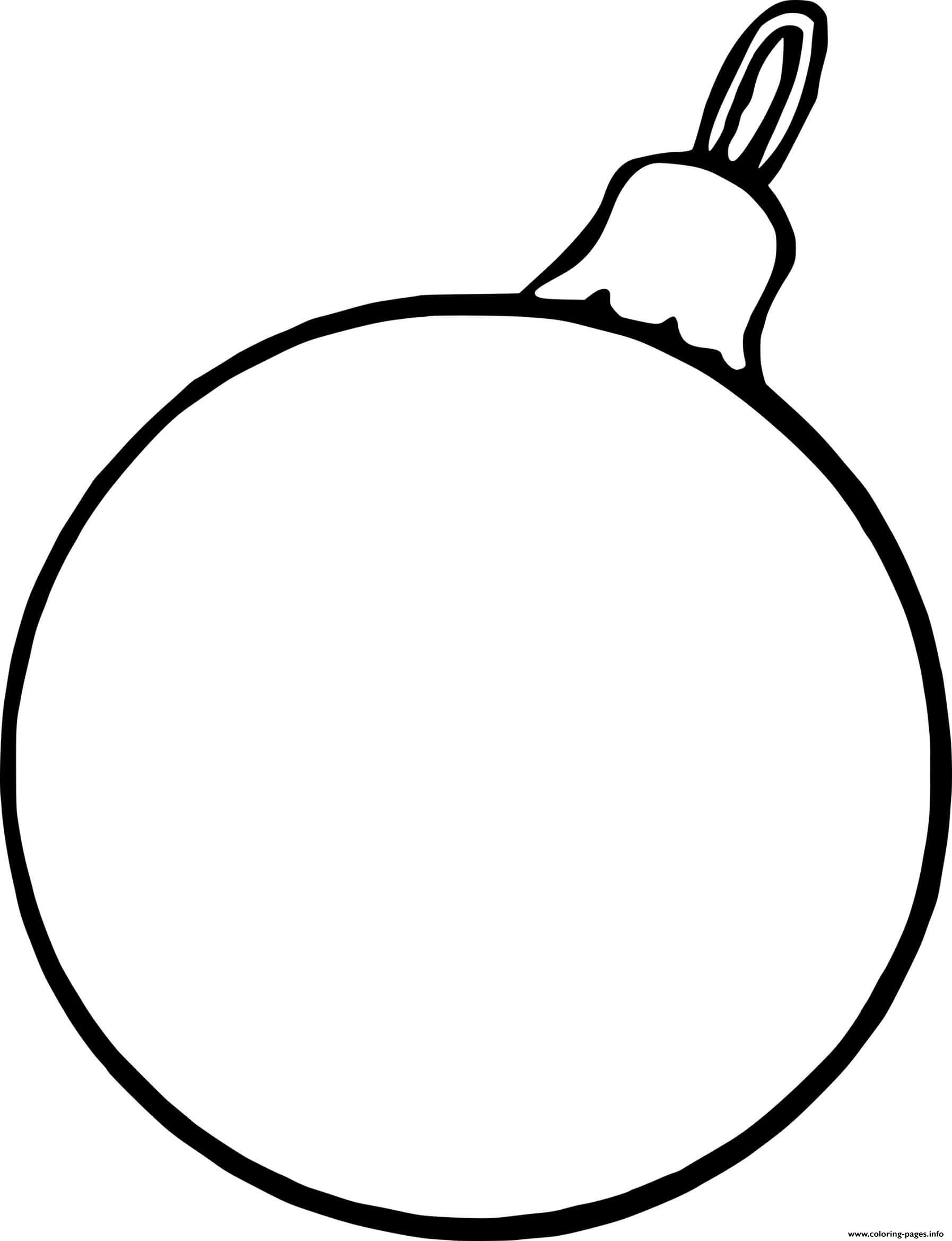 Blank Christmas Ornament Coloring Page Printable