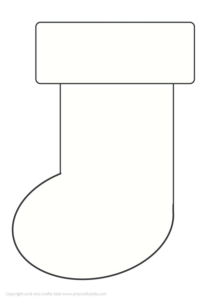 Blank Christmas Stocking Arty Crafty Kids