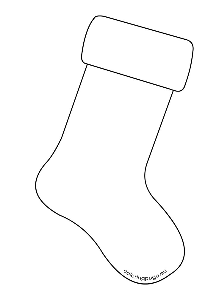 Blank Christmas Stocking Coloring Page MoniquefvLynn