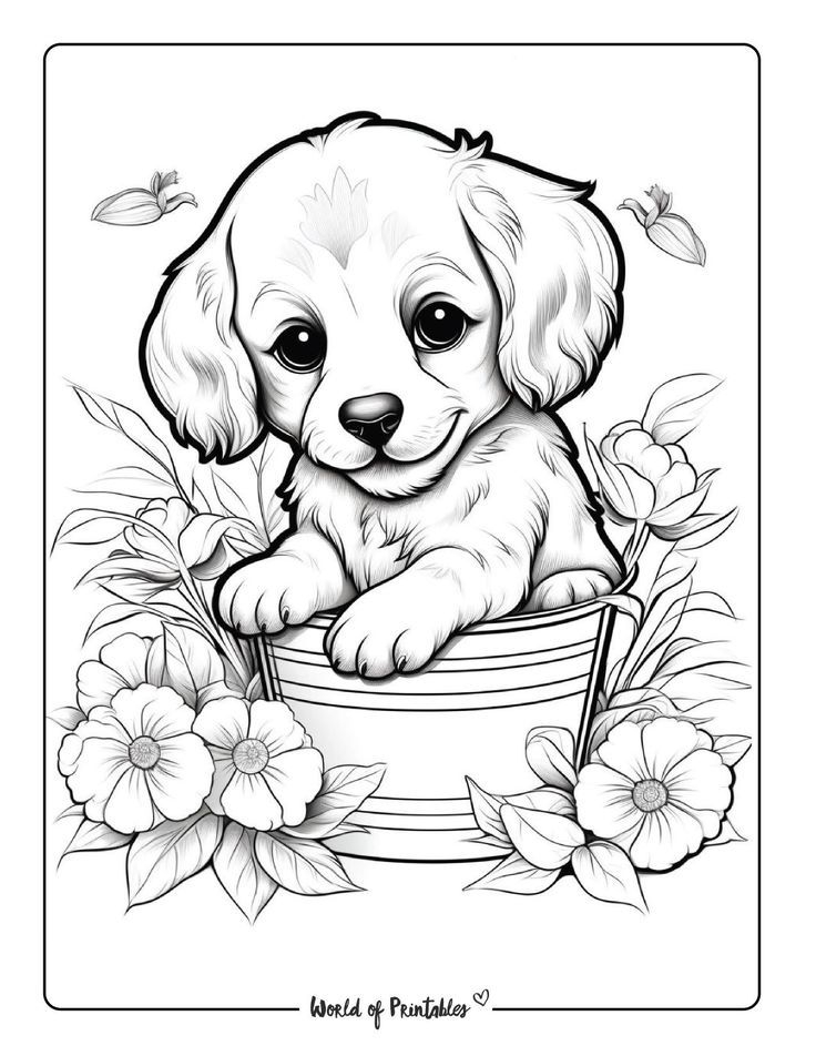Blank Dog Coloring Pages