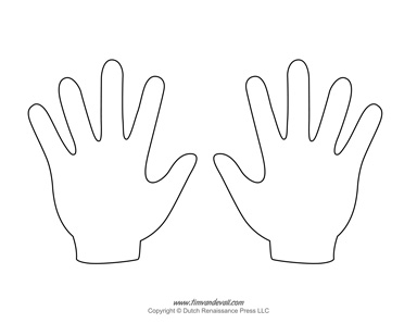 Blank Hand Template Printables Handprint Templates