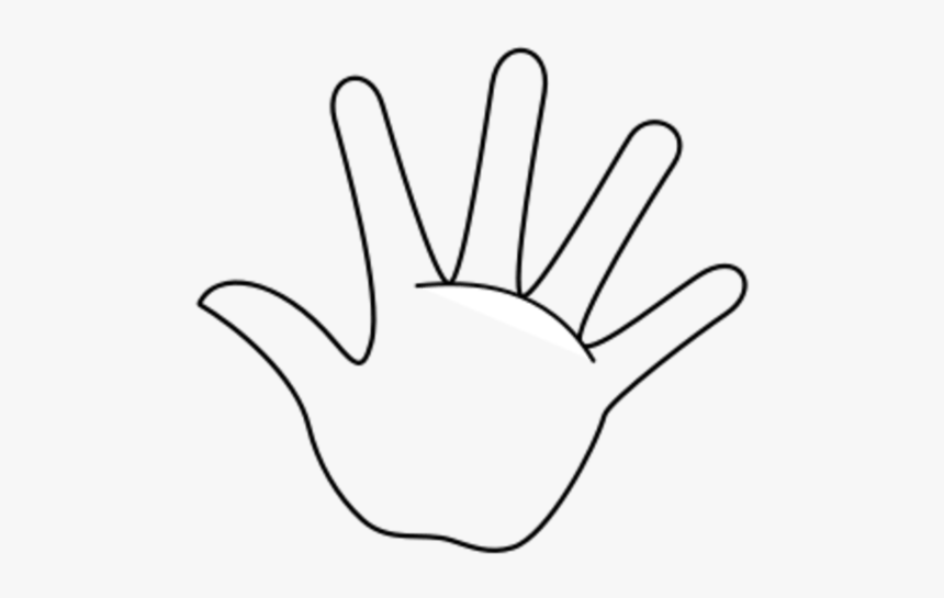 Blank Hands Template Clipart Hand Clipart Black And White HD Png 