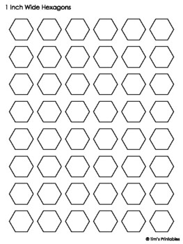 Blank Hexagon Templates PDF By Tim 39 s Printables TPT