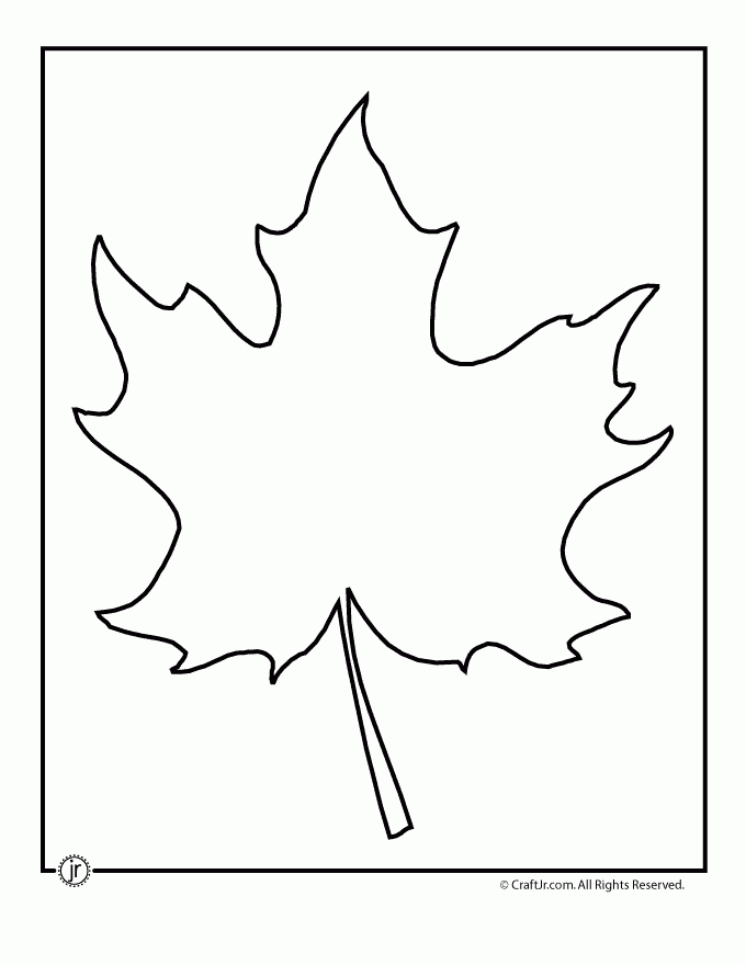 Blank Leaf Template Coloring Home