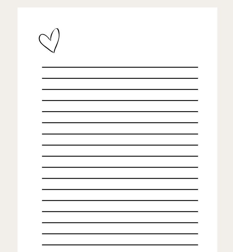 love letter printable template