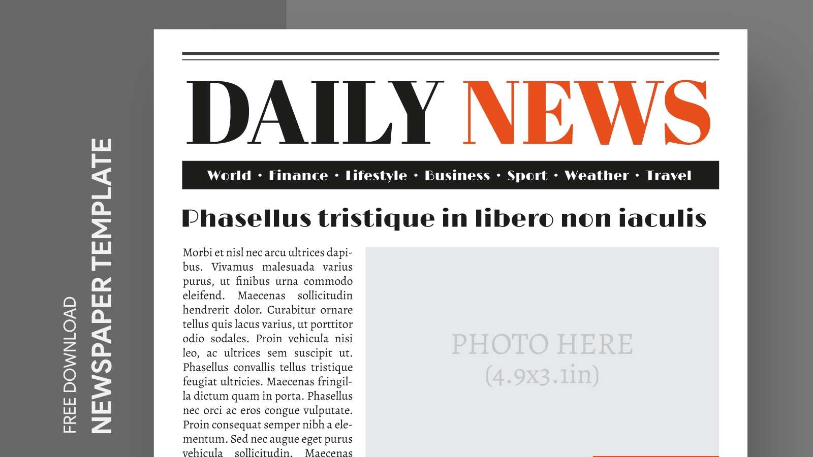 Blank Newspaper Free Google Docs Template Gdoc io