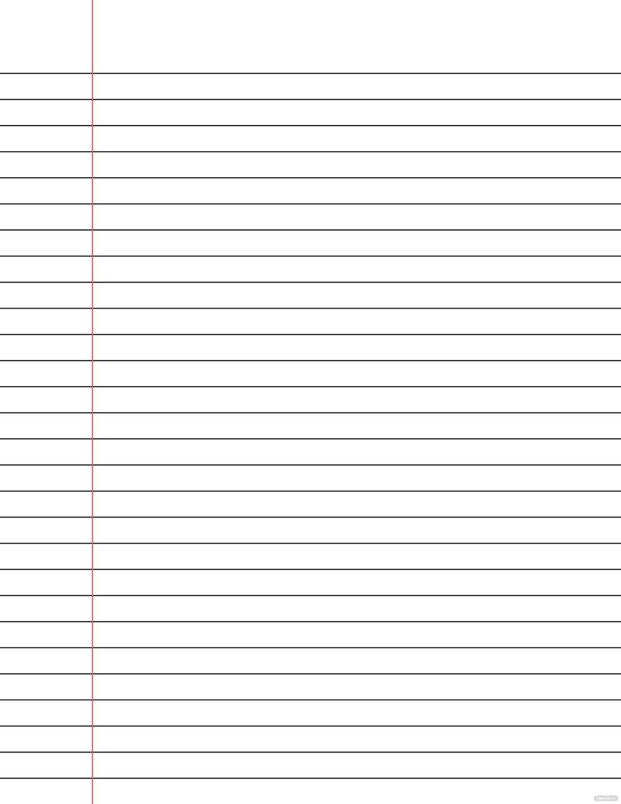 Blank Notebook Paper Template In Illustrator Word PDF Google Docs