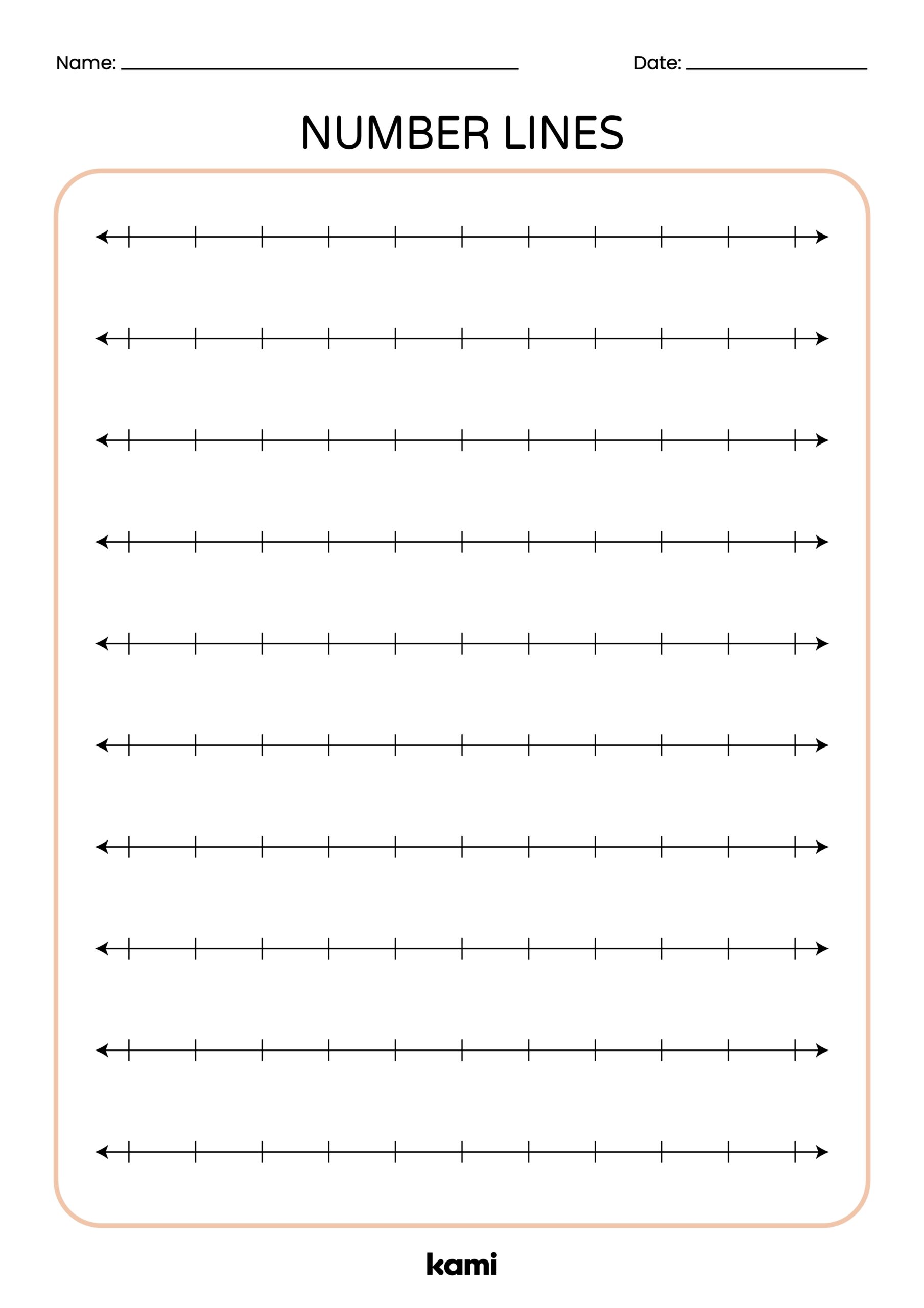 Blank Number Lines Worksheets Library