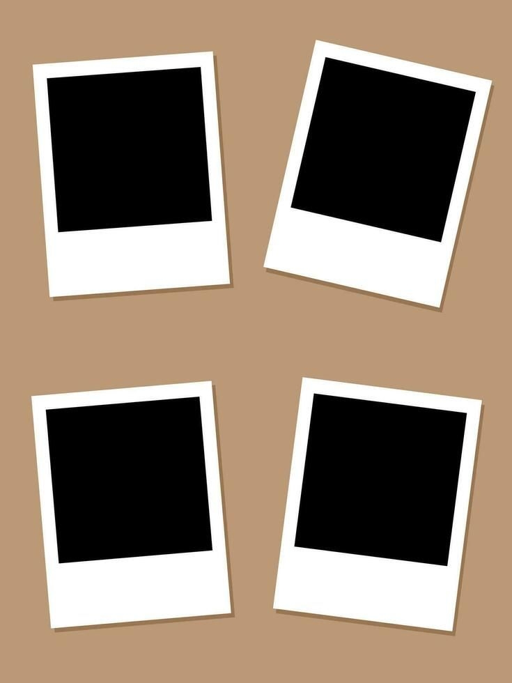 Blank Polaroid Photo Frame For Scrapbook Design Of Vintage Negative
