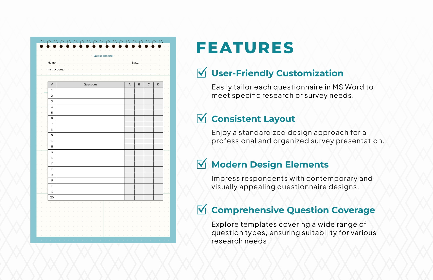 Blank Questionnaire Template In Google Docs Word PDF Download 