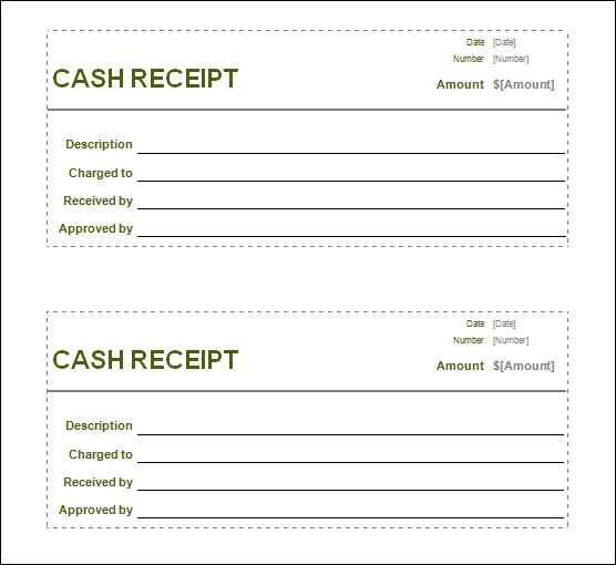 Blank Receipt Template Microsoft Word Printable Receipt Template