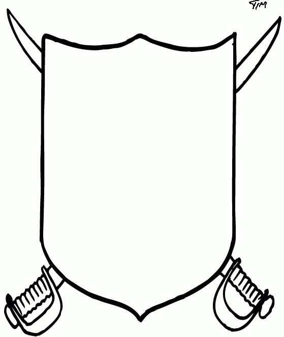 printable template of a shield
