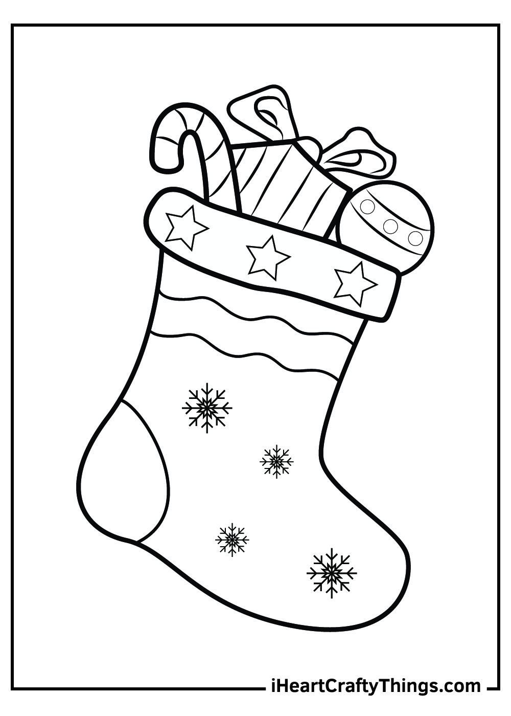 blank stocking printable