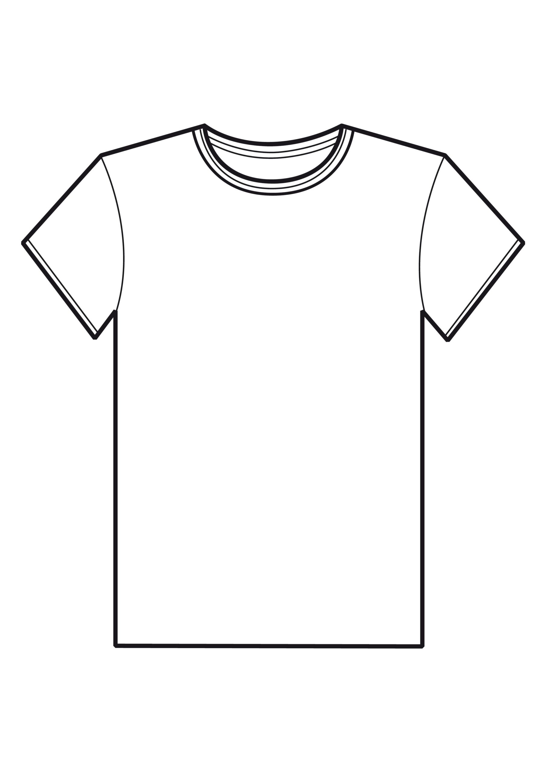 Blank T Shirt Template For Colouring ClipArt Best