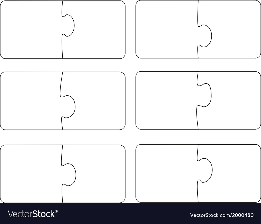 Blank Template Puzzle Royalty Free Vector Image