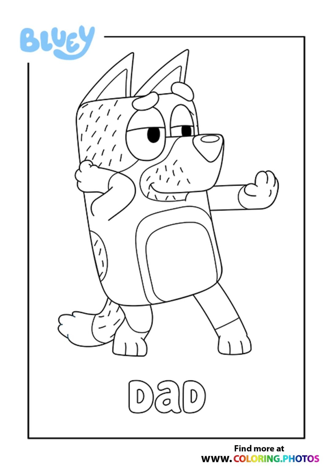 Bluey Chloe Coloring Pages For Kids