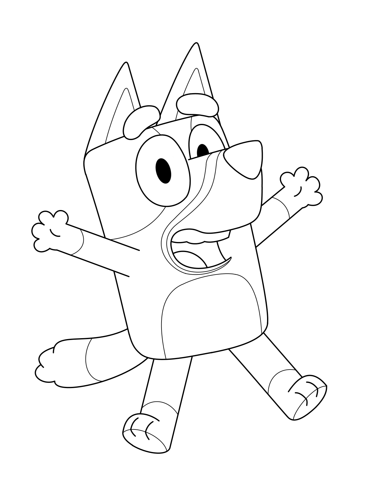 coloring page bluey