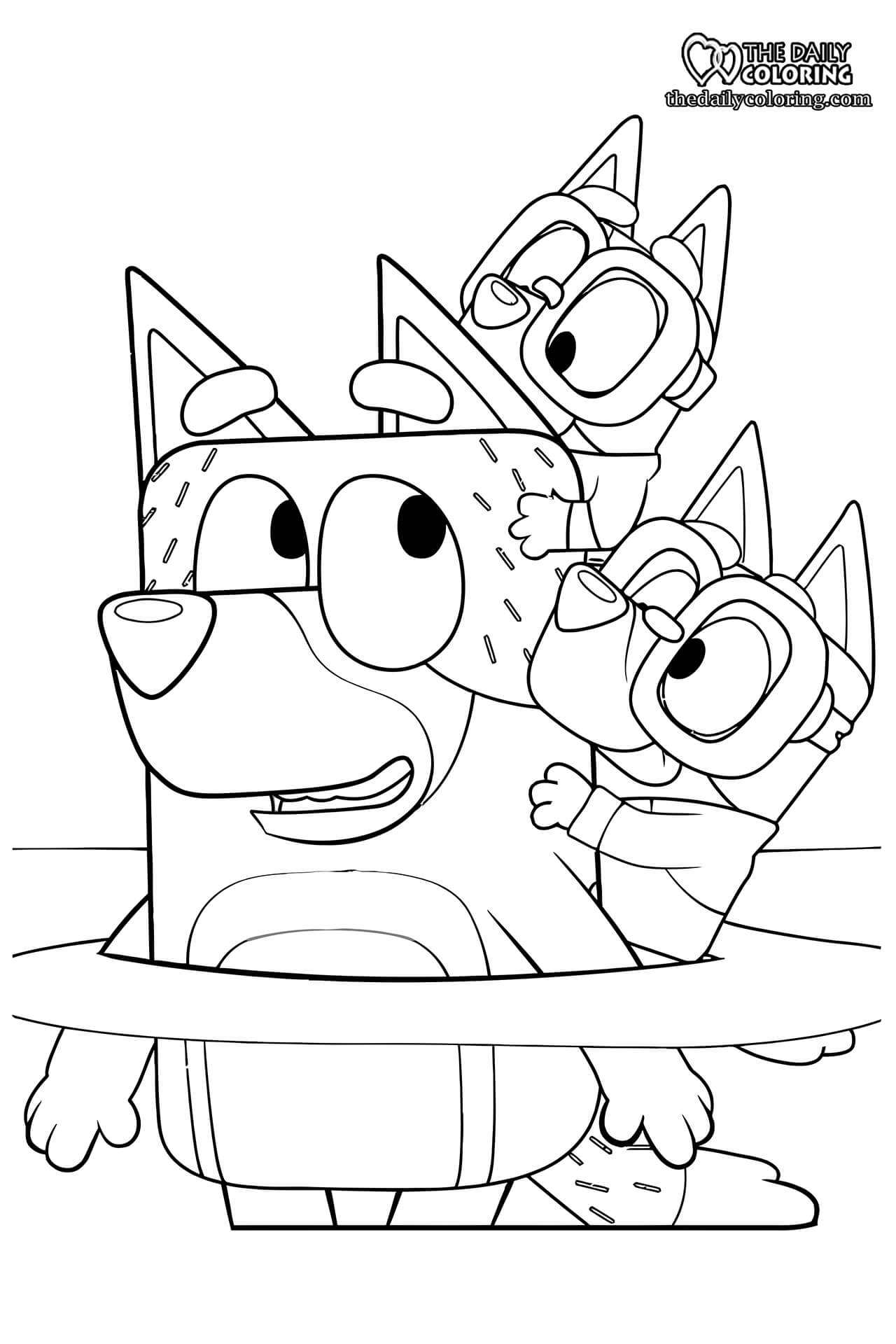 bluey coloring sheet free