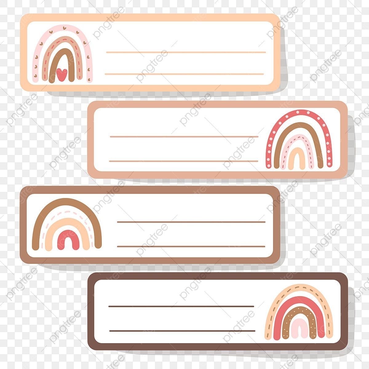 Boho Rainbows Hd Transparent Boho Rainbow Theme Name Tag Rainbow 