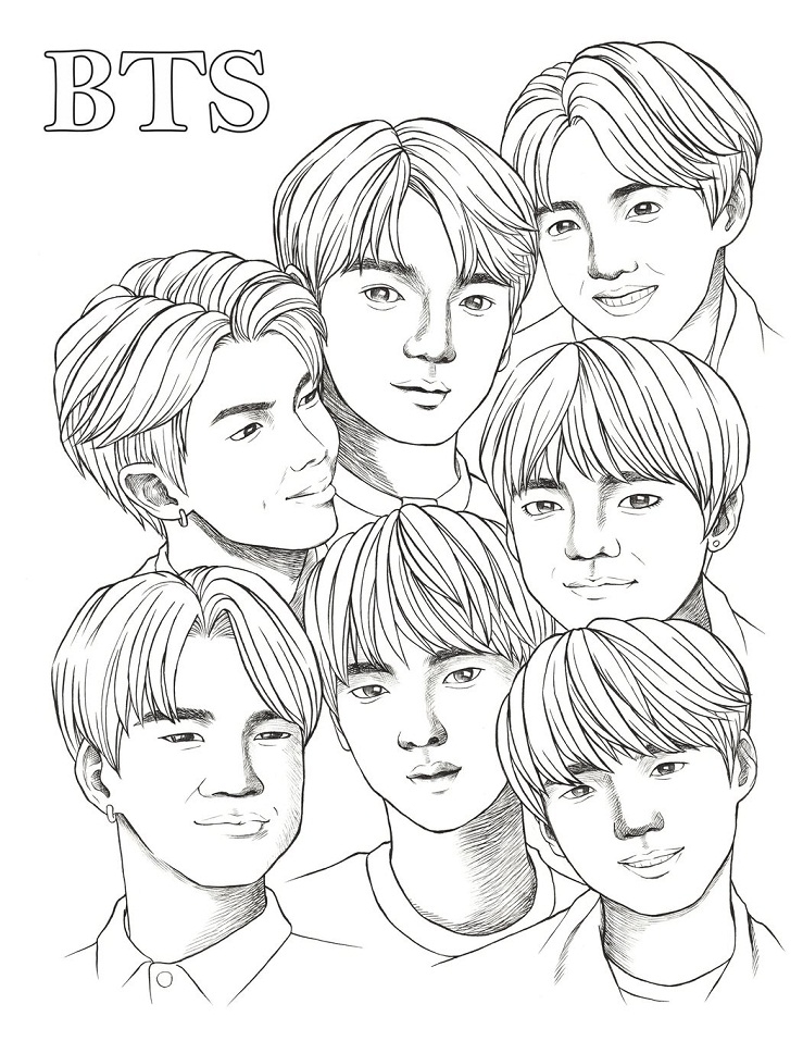 Bts Coloring Sheet Bts Coloring Pages Coloring Sheets Color Images