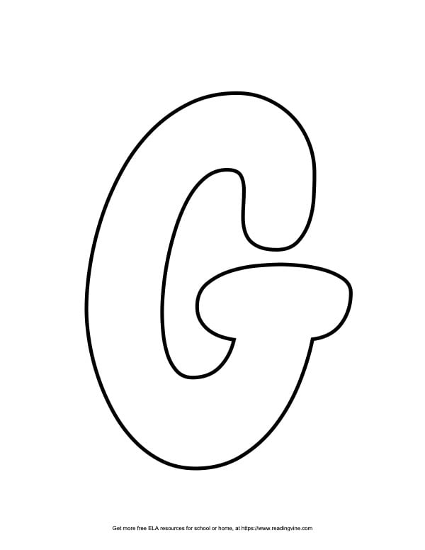 Bubble Letter G 19 Free Printable Styles Worksheets Library