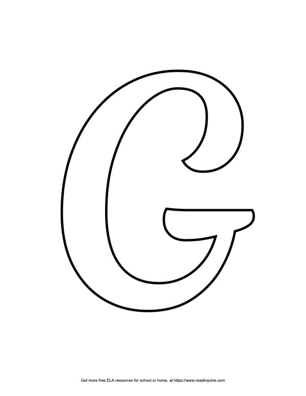 free printable g letters