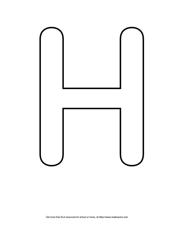 Bubble Letter H 19 Free Printable Styles