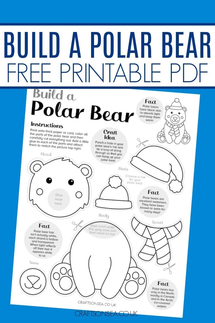 Build A Polar Bear Craft Free Printable Artofit