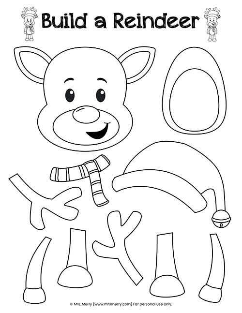 Build A Reindeer Printable Printable New Year Banners