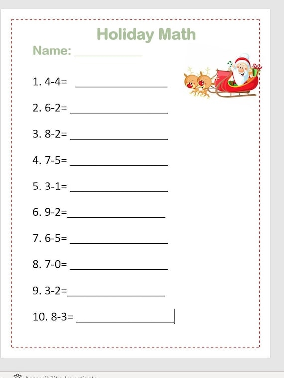 Bundle Of 20 Holiday Themed Math Sheet Elementary Level 