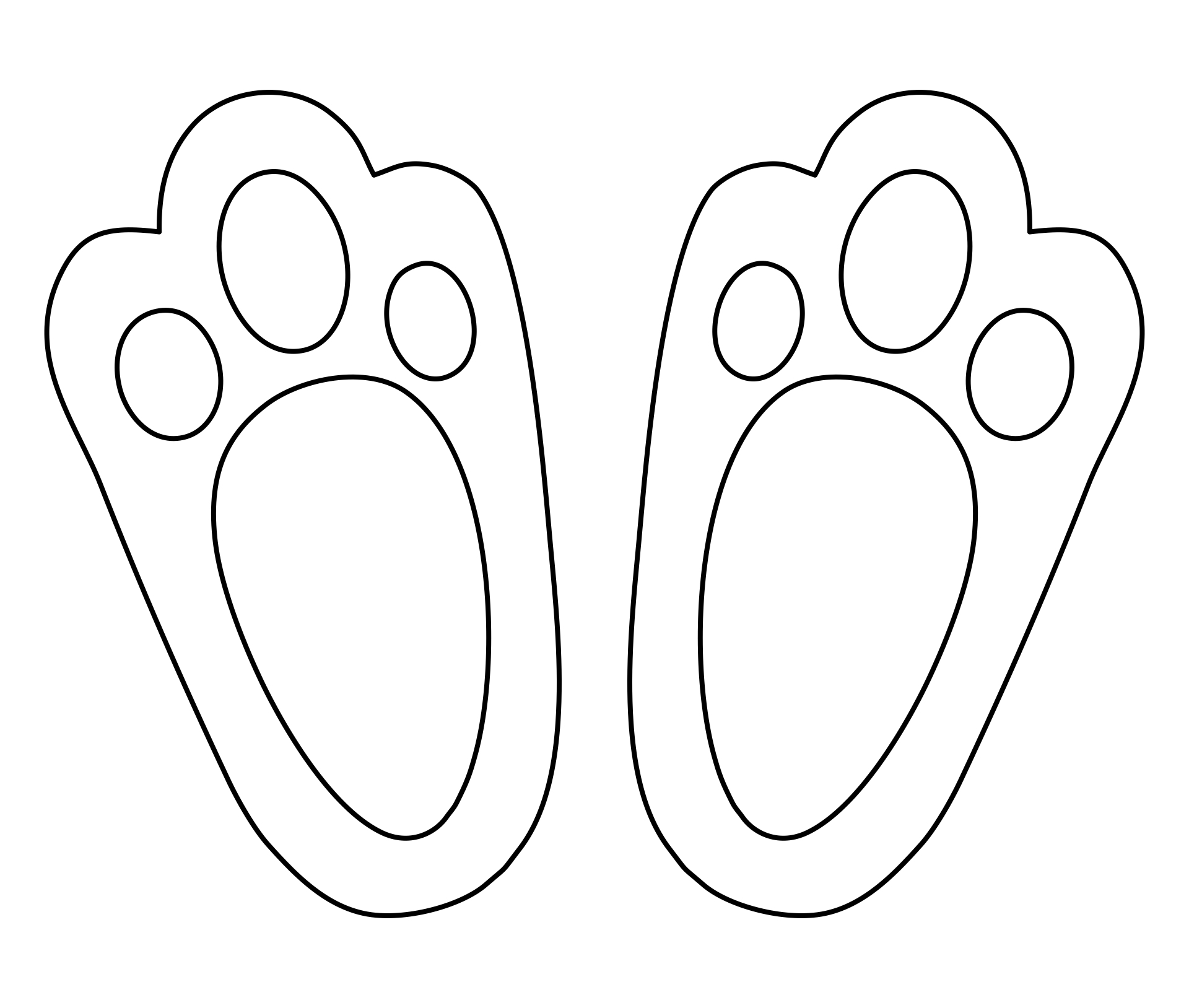 Bunny Feet Template Printable Printable Templates Online By Paul 