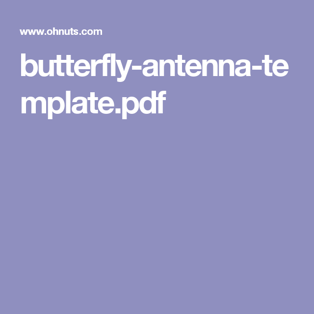 Butterfly antenna template pdf