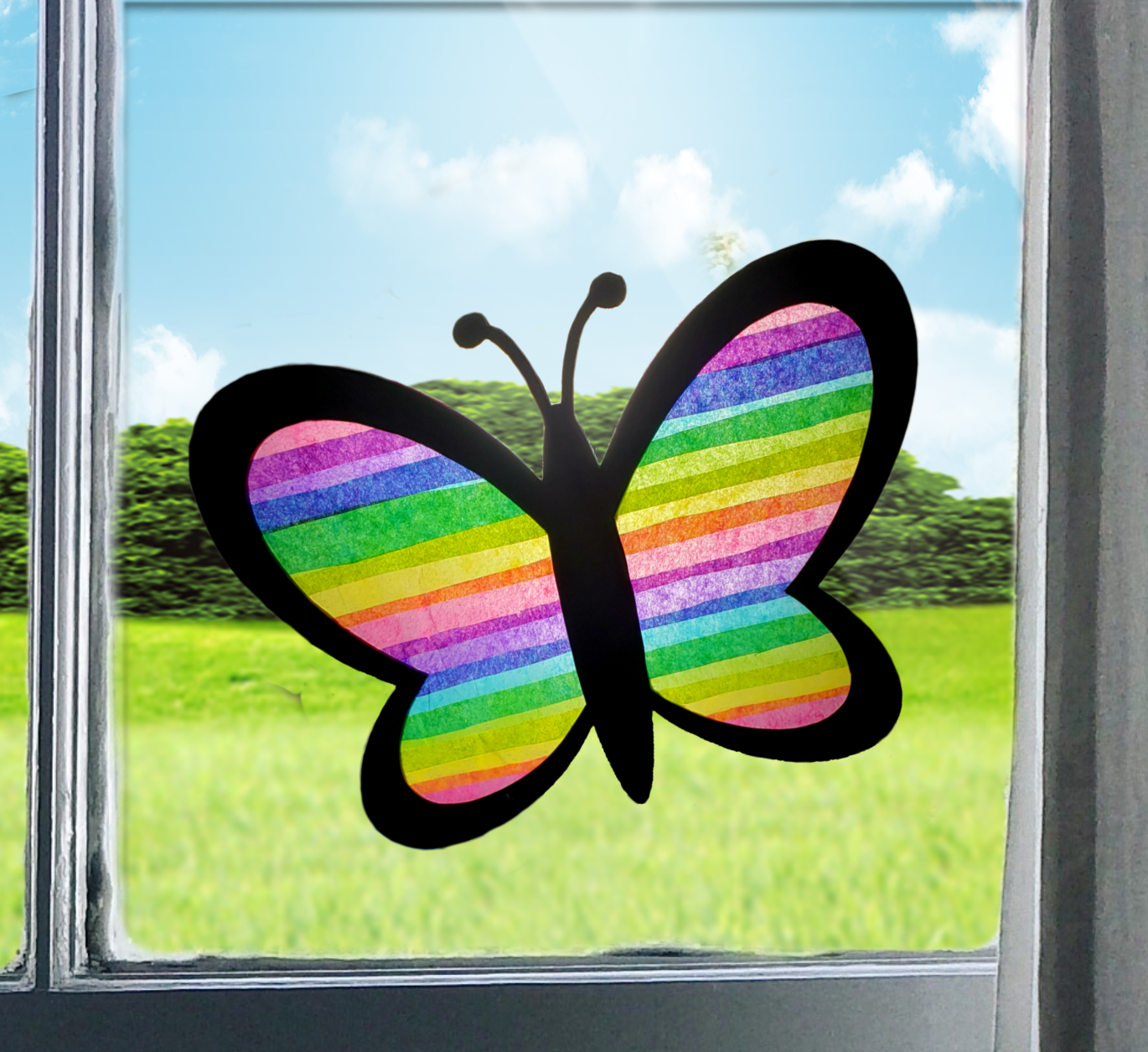 Butterfly Suncatcher Template Printable Word Searches