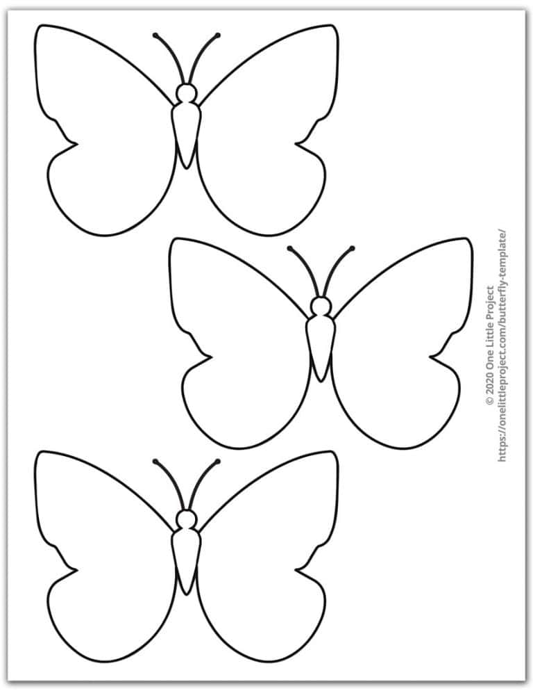 Butterfly Template Free Printable Butterfly Outlines One Little Project