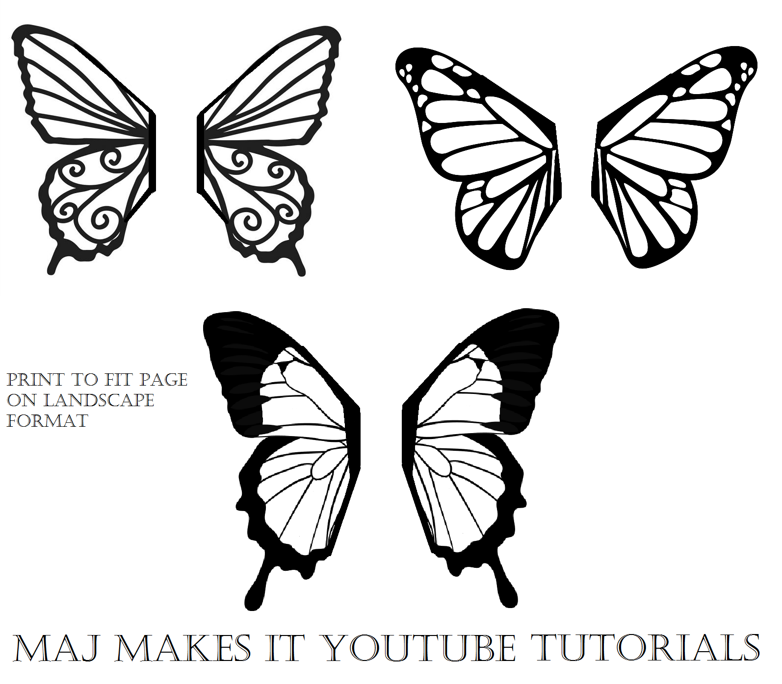 Butterfly Tracing Template Prntbl concejomunicipaldechinu gov co